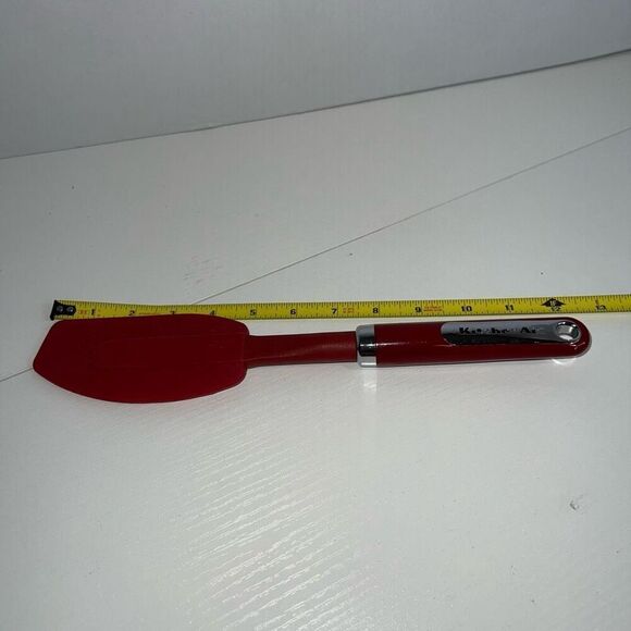 KitchenAid Silicone Mixer Baking Spatula Red 12 Inch Utensil Spreader Mixer - Picture 2 of 6